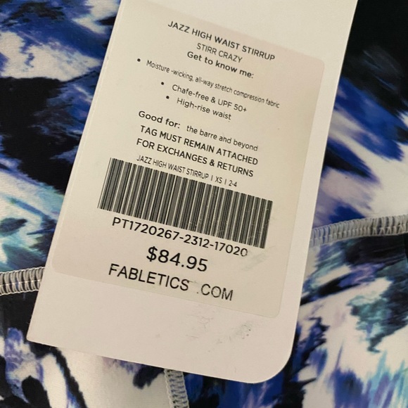Fabletics - Jazz High Waist Stirrup xs (2-4) Legging NWT - Picture 3 of 5